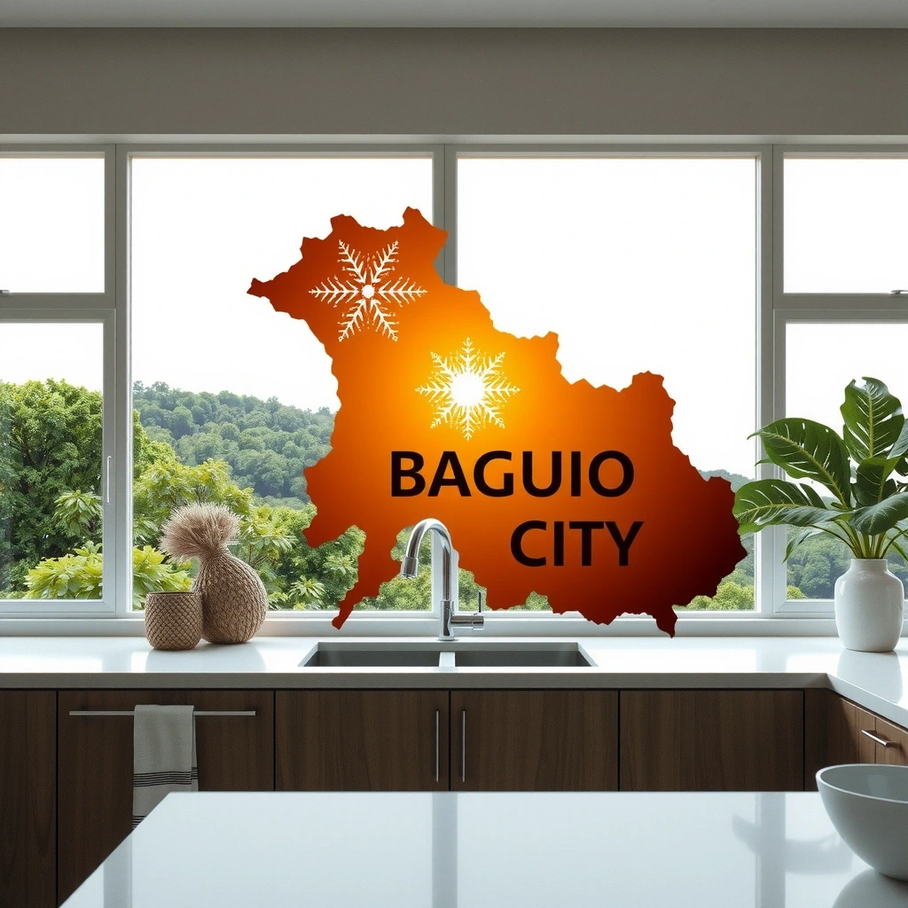 Stylized map of Baguio City